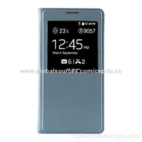 PU Leather Wallet Mobile Phone Case for Samsung Galaxy S5 with Windows, All Colors Available
